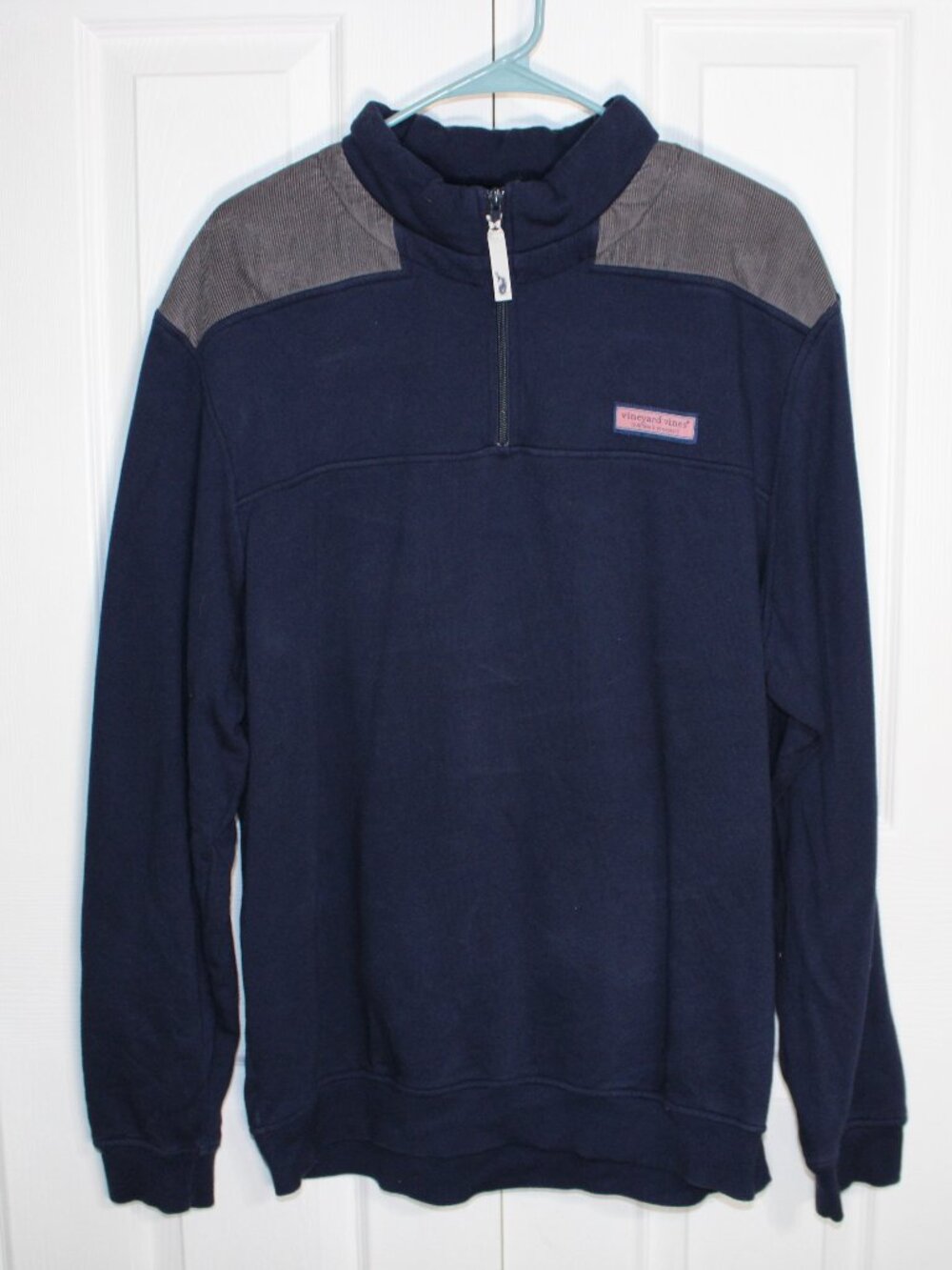 Vineyard Vines Navy Blue Corduroy Trim Shep Shirt Pullover Sweatshirt